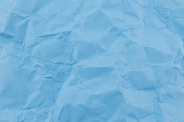 Mavi buruşmuş kağıt doku arkaplanı