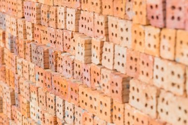 Duvar kağıdı ve arkaplan için kırmızı tuğla blok