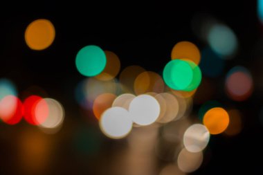 Odaklanmamış bokeh ışıkları arkaplanının rengi