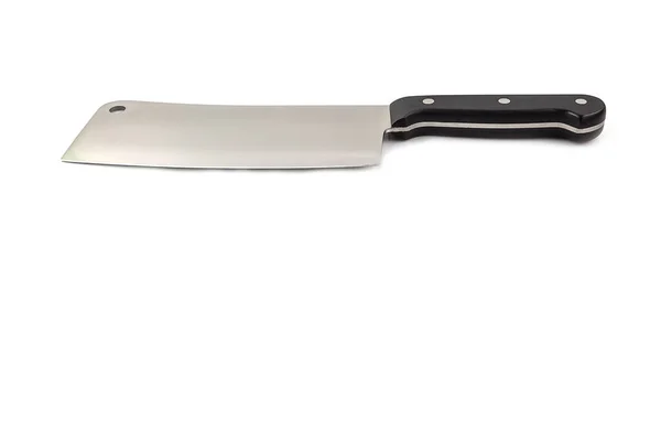 Cuchillo Acero Inoxidable Para Cortar Aislado Sobre Fondo Blanco — Foto de Stock