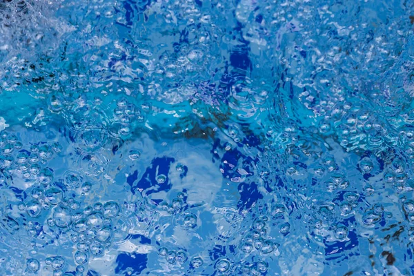 Burbujas Agua Sobre Fondo Azul — Foto de Stock