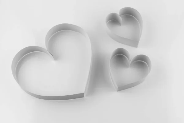 Фон Зображення Паперового Ремесла Серце Ізольоване Білому Тлі — стокове фото