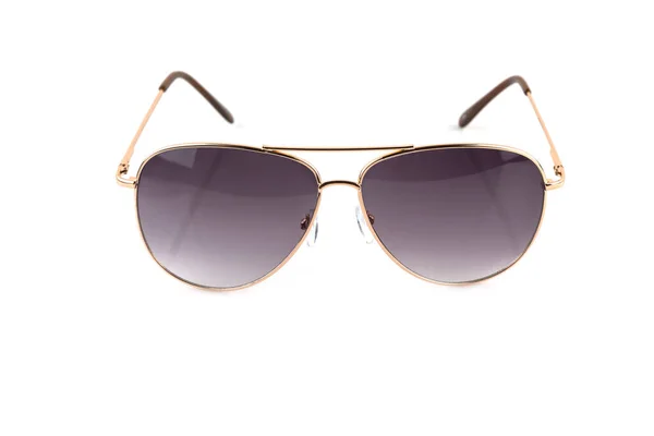 Roségold Elegante Sonnenbrille Auf Weißem Hintergrund — Stockfoto