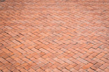 Kırmızı tuğla zemin dokusu
