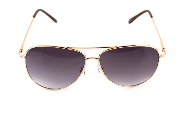 Beyaz Arkaplanda Izole Edilmiş Pembe Altın Renkli Zarif Güneş Gözlükleri — Stok fotoğraf