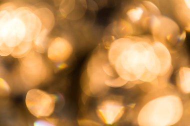 Güzel kristal avize Bokeh 'ten Bulanık Altın Bokeh