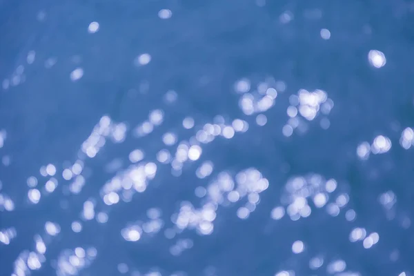 Μπλε Θάλασσα Νερό Bokeh Φόντο Φύση — Φωτογραφία Αρχείου