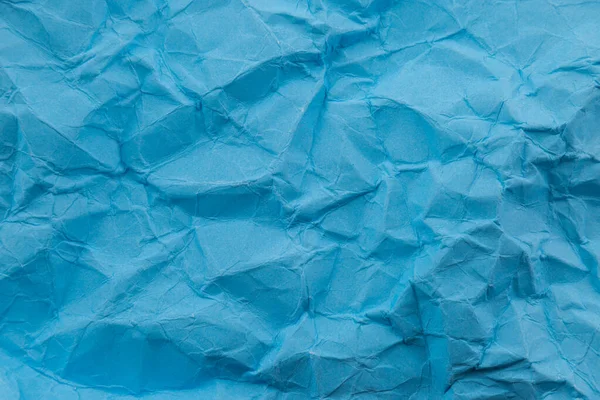 Blue Crumpled Paper Use Background — Stock Photo, Image