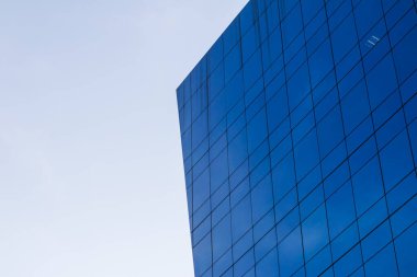 Blue Glass binası Modern ofis arka planı