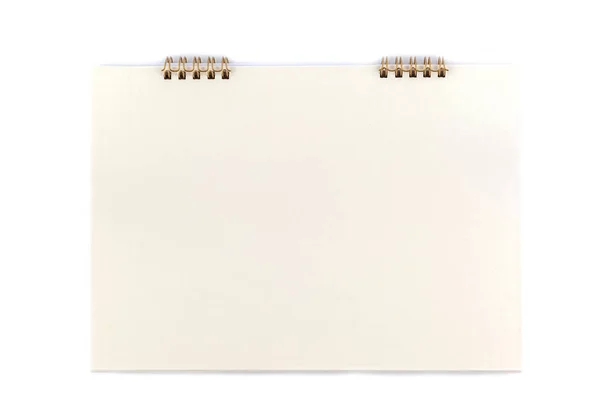 Calendrier Bureau Blanc Vide Sur Fond Blanc — Photo