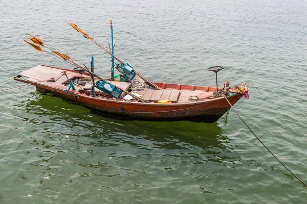 Barco Pesca Madera Naranja Tailandia —  Fotos de Stock