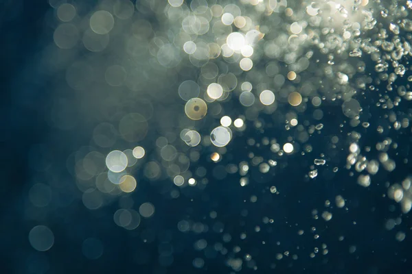 Bokeh Van Water Vliegen Lichten Zwarte Achtergrond — Stockfoto