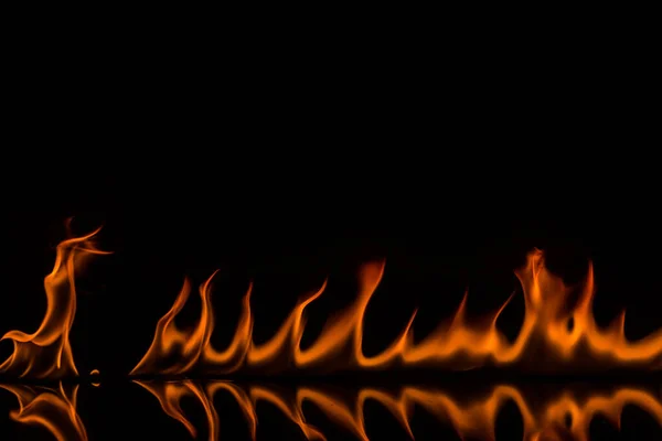 Fire Flames Black Background — Stock Photo, Image