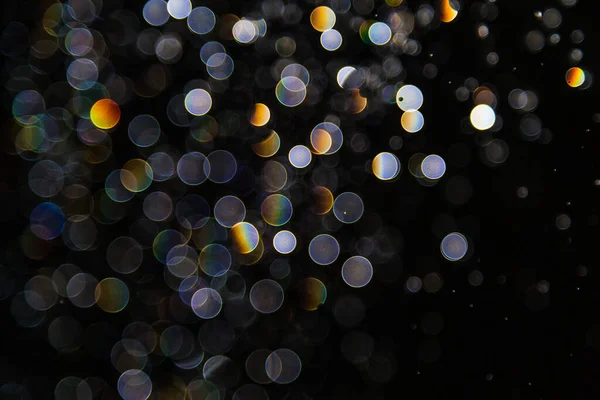 Bokeh Luces Sobre Fondo Negro — Foto de Stock