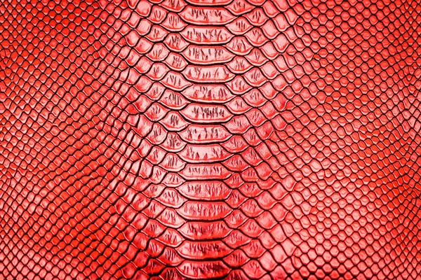 Rosso Serpente Pelle Modello Texture Sfondo — Foto Stock