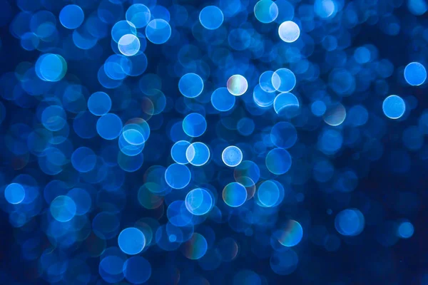 Brillo Azul Luces Bokeh Fondo Desenfocado Bokeh — Foto de Stock