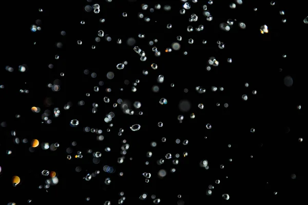 Bokeh Gotas Agua Levitando Reflejo Del Aire Con Luz — Foto de Stock