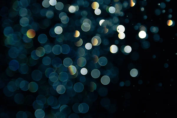 Bokeh Luces Sobre Fondo Negro — Foto de Stock