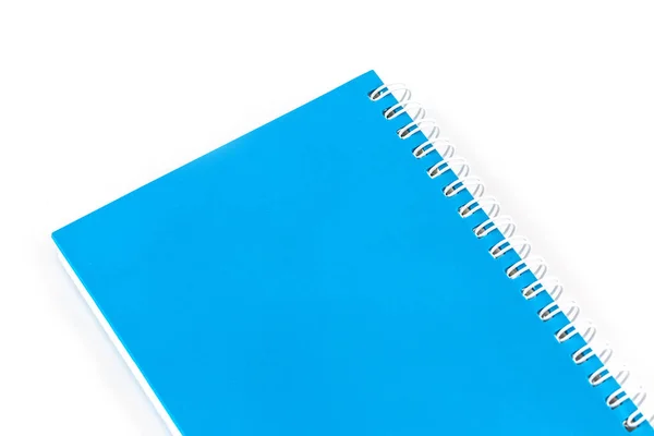 Cuaderno Azul Aislado Sobre Fondo Blanco —  Fotos de Stock