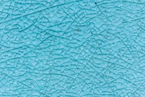 Abstrakt Von Blauen Riss Keramikfliese Glasierte Fliese Textur Hintergrund — Stockfoto
