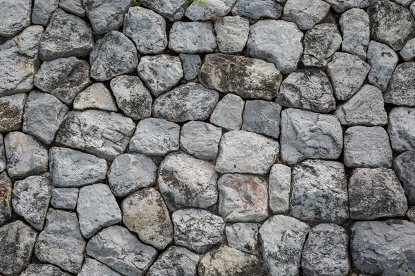 Närbild Grå Stark Stenvägg Struktur Användning För Bakgrund — Stockfoto