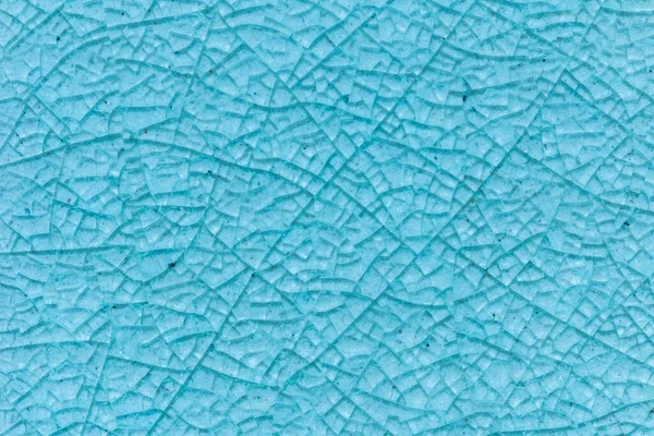 Abstract Blue Crack Ceramic Tile Glazed Tile Texture Background — Stock Photo, Image