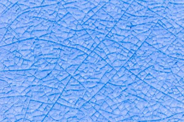 Resumen Azulejo Cerámica Grieta Azul Fondo Textura Azulejo Esmaltado — Foto de Stock