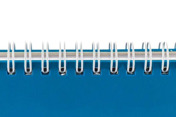 Notebook Azul Isolado Fundo Branco — Fotografia de Stock