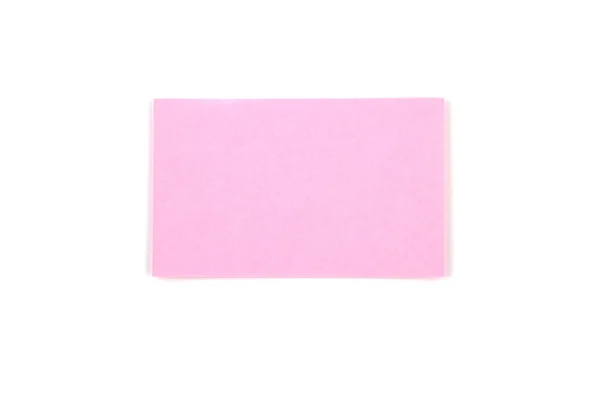 Карточка Именем Цвета Бумаги Белом Фоне — стоковое фото