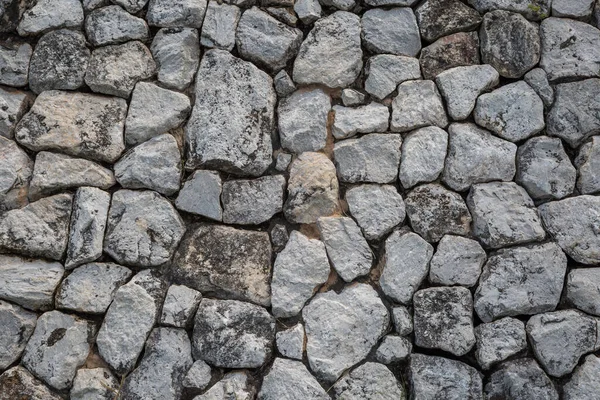 Nahaufnahme Von Gray Starke Steinmauer Textur Verwendung Für Den Hintergrund — Stockfoto