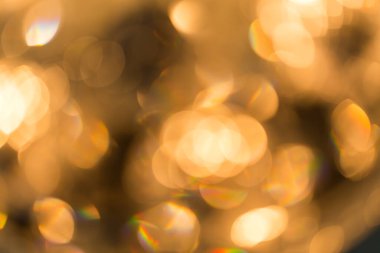 Arkaplan için avize kullanımından altın bokeh 'in soyut arkaplanı