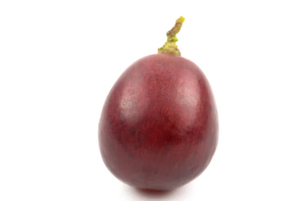 Enkelbes Van Rode Druiven Geïsoleerd Een Witte Achtergrond — Stockfoto