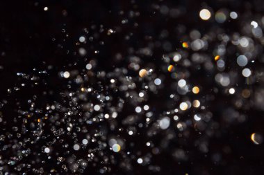 Siyah arkaplanda siyah bokeh dokusu