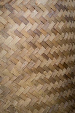 Bambu otu, düz paspas, doğal bambu arkaplan.