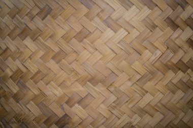 Bambu otu, düz paspas, doğal bambu arkaplan.