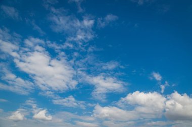 Arkaplan için mavi gökyüzü ve beyaz bulut kullanımı