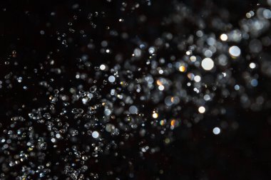 Siyah arkaplanda siyah bokeh dokusu