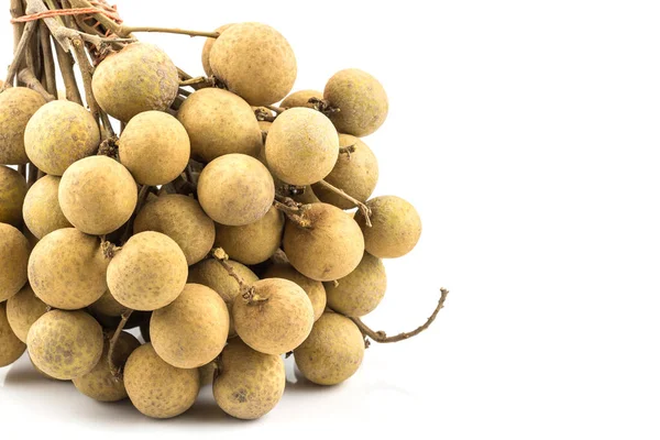 Fruit Bunch Fresh Longan Isolated White Background — Stock Photo, Image