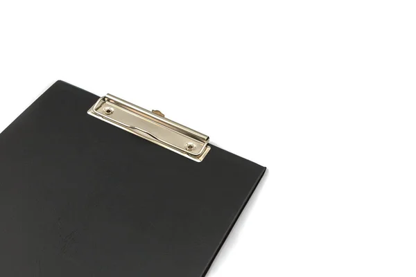 Black Blank Clipboard Isolated White Background — Stock Photo, Image