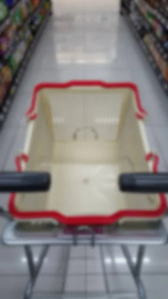 Cart Süpermarketteki Bulanık Fotoğrafı Mağaza Arka Planı — Stok fotoğraf