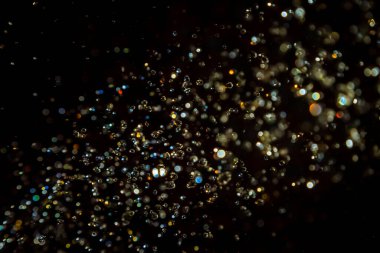 Siyah arkaplanda lüks siyah bokeh dokusu