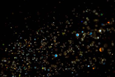 Siyah arkaplanda lüks siyah bokeh dokusu