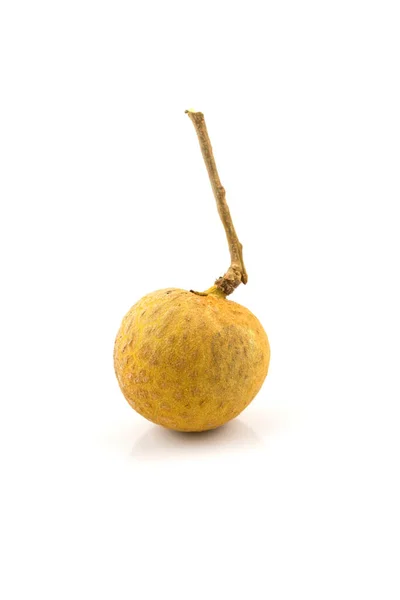 Obst Frisch Longan Isoliert Auf Weißem Hintergrund — Stockfoto