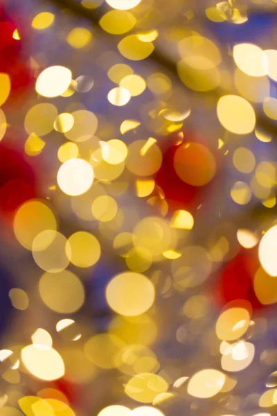Nieostre Abstrakcyjne Boże Narodzenie Złoty Bokeh Czerwonym Tłem Koloru — Zdjęcie stockowe