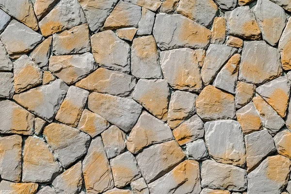 Stacked Stone Wall Användning För Bakgrund — Stockfoto