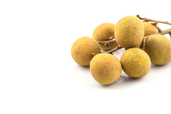 Fruit Fresh Longan Isolated White Background — Stock Photo, Image