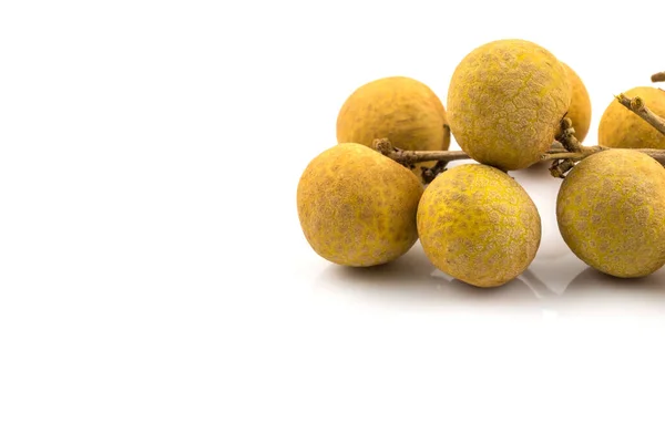 Fruit Fresh Longan Isolated White Background — Stock Photo, Image