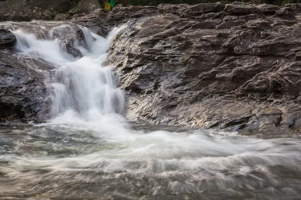 Foresta Cascata Natura Sfondo — Foto Stock