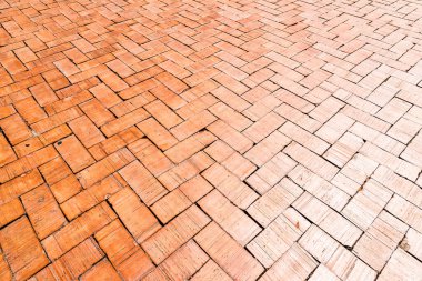 Kırmızı tuğla döşeme taşları zemin zemin