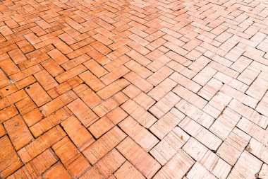 Kırmızı tuğla döşeme taşları zemin zemin